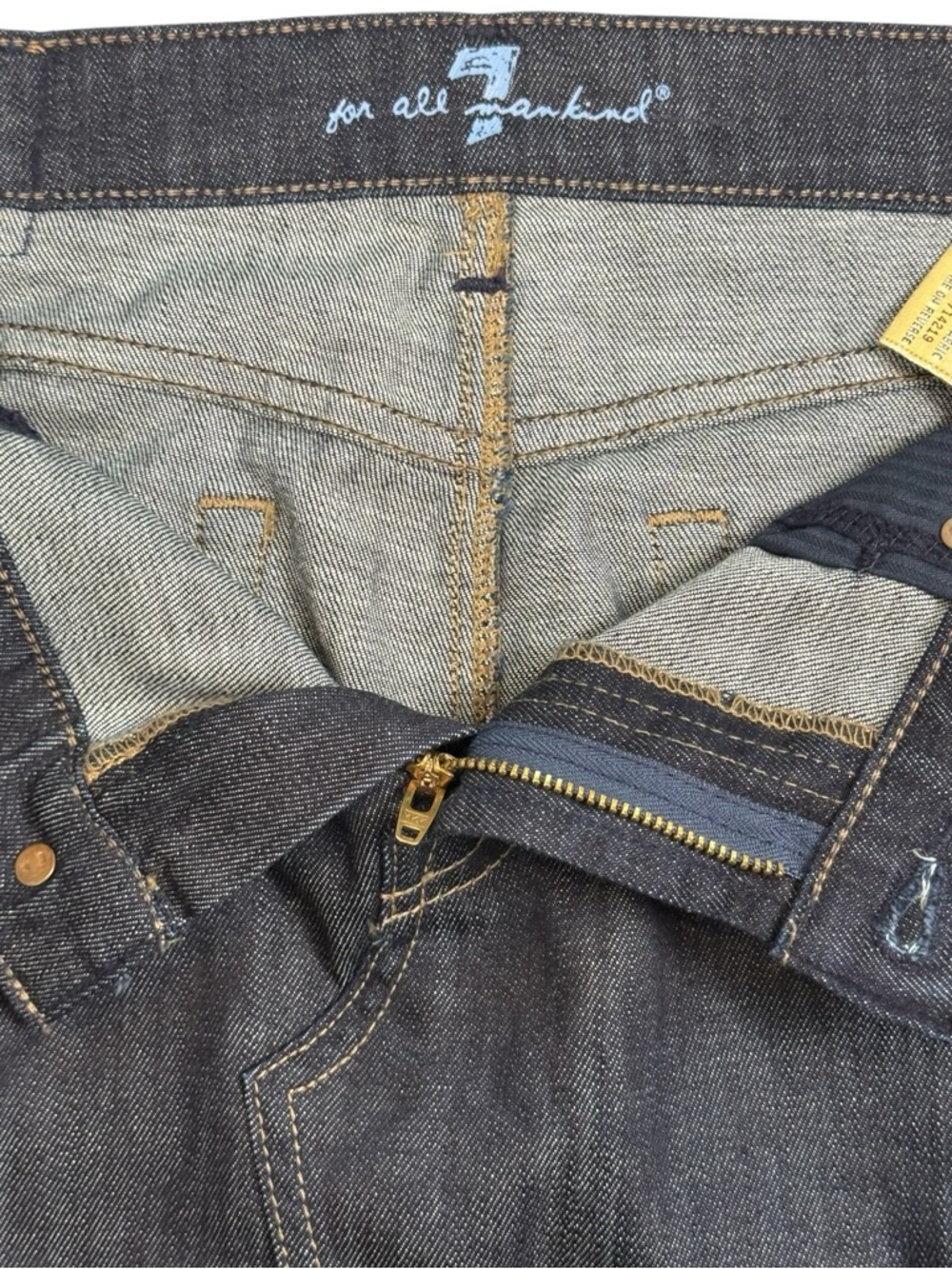 Seven For All Mankind Roxy Y2K Dark Wash Denim Skirt Size 31 - Picture 5 of 7